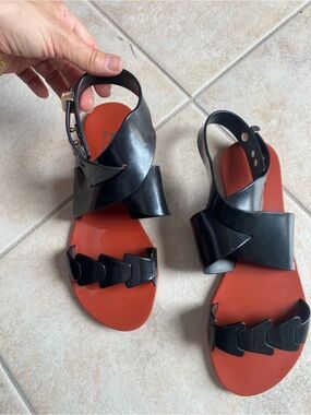 Melissa Black Sandals - Women's Strappy Jelly Sandals